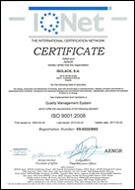 certificado Gestión de Calidad ISO 9001:2000